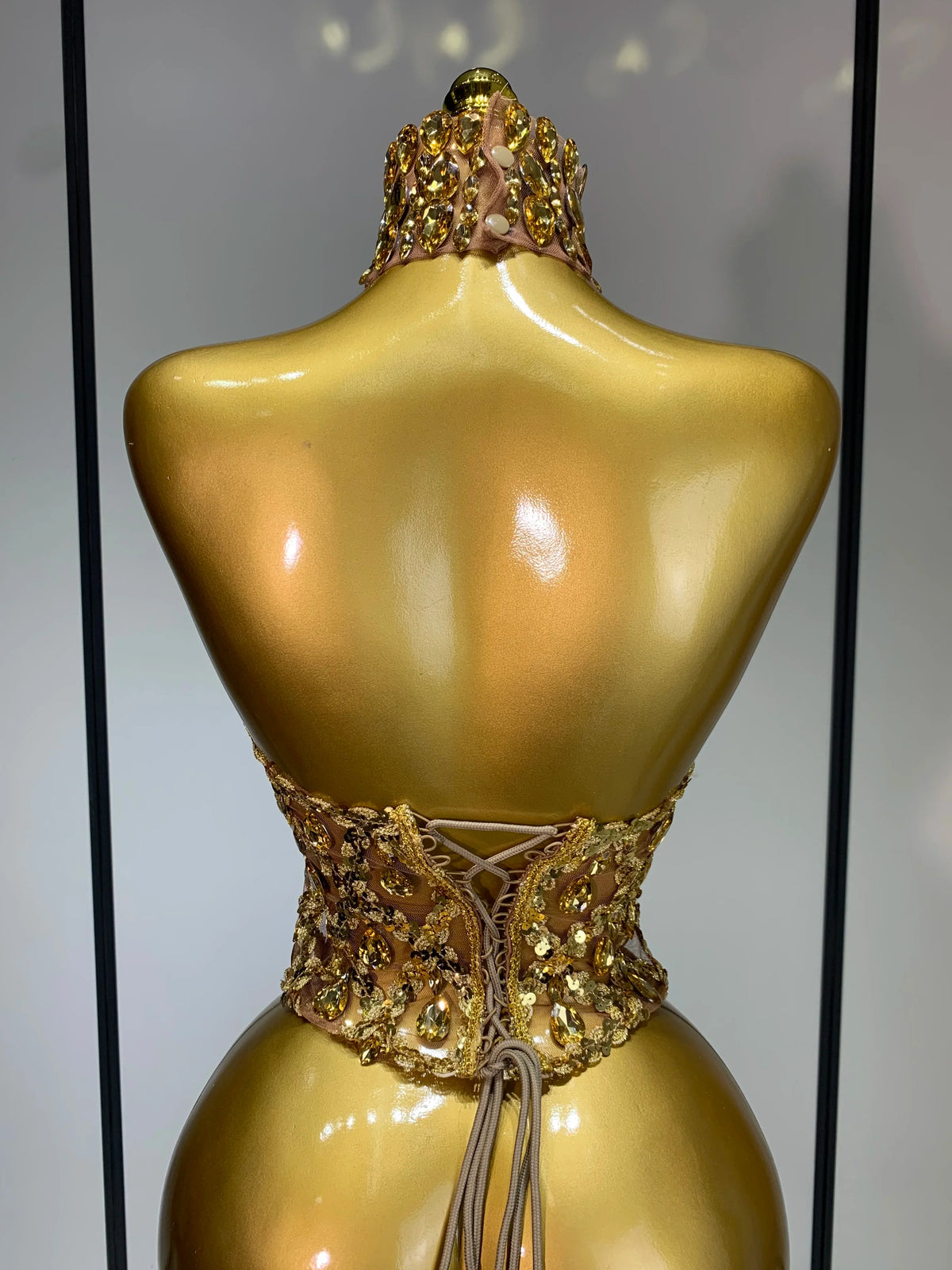 Shining Star Rhinestone Mesh Top