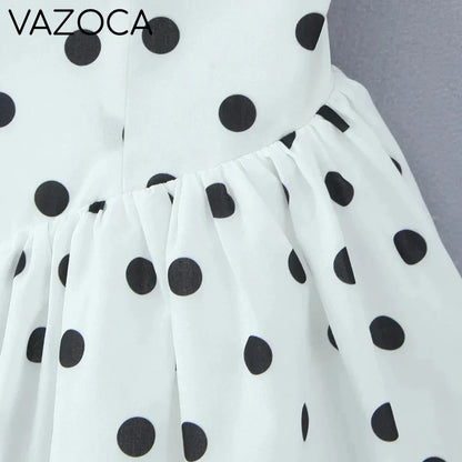 Polka Dot Puff Mini Dress