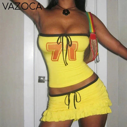 Retro Sporty Skirt Set
