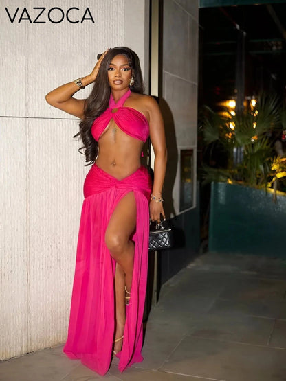 Belle Ruched Maxi Skirt Set