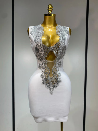 Merynda Sequin Bandage Mini Dress