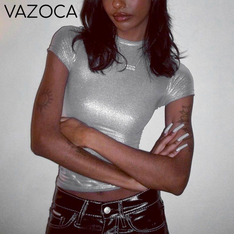 Shiny Crop Shirt