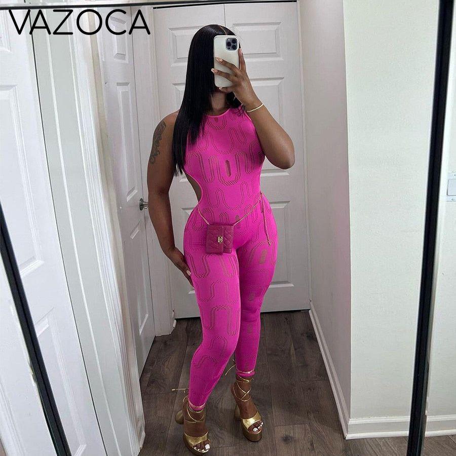 Hollow Out Backless Jumpsuit