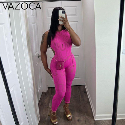 Hollow Out Backless Jumpsuit