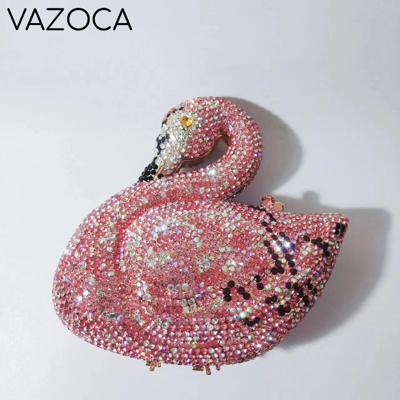 Swan Rhinestone Clutch Purse