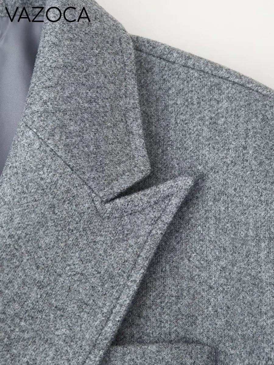 Wool Tassel Hem Coat