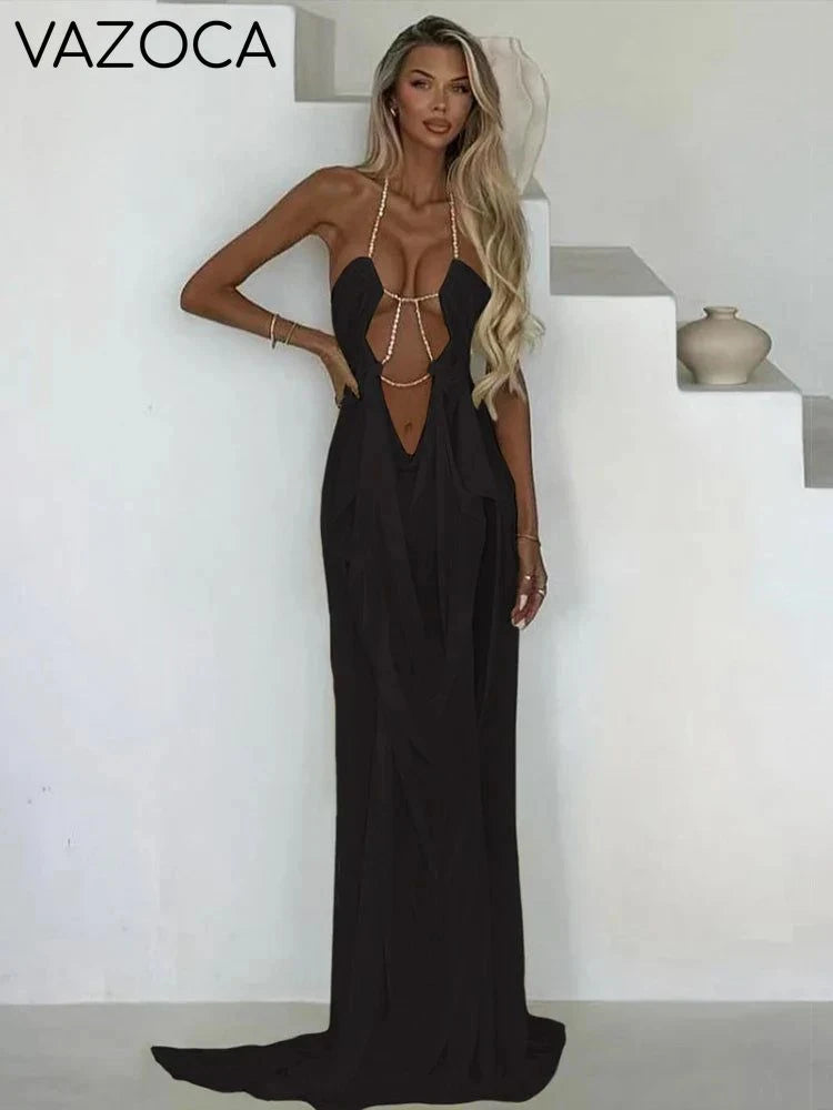 Nina Ruched Maxi Dress