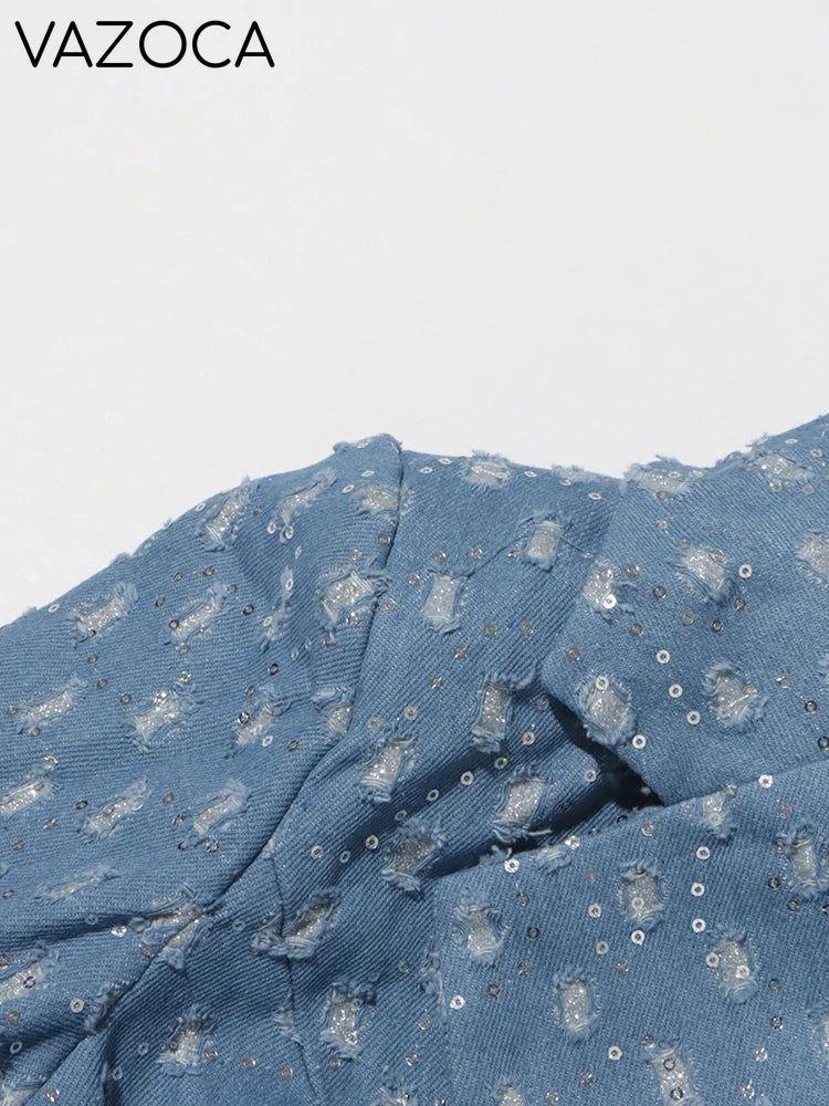 Sashes Denim Trench Coat