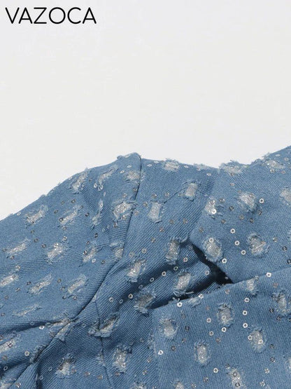 Sashes Denim Trench Coat