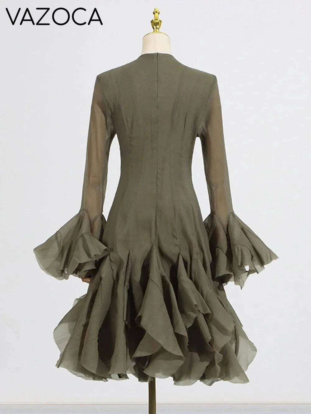 Lory Peated Flare Midi Dress