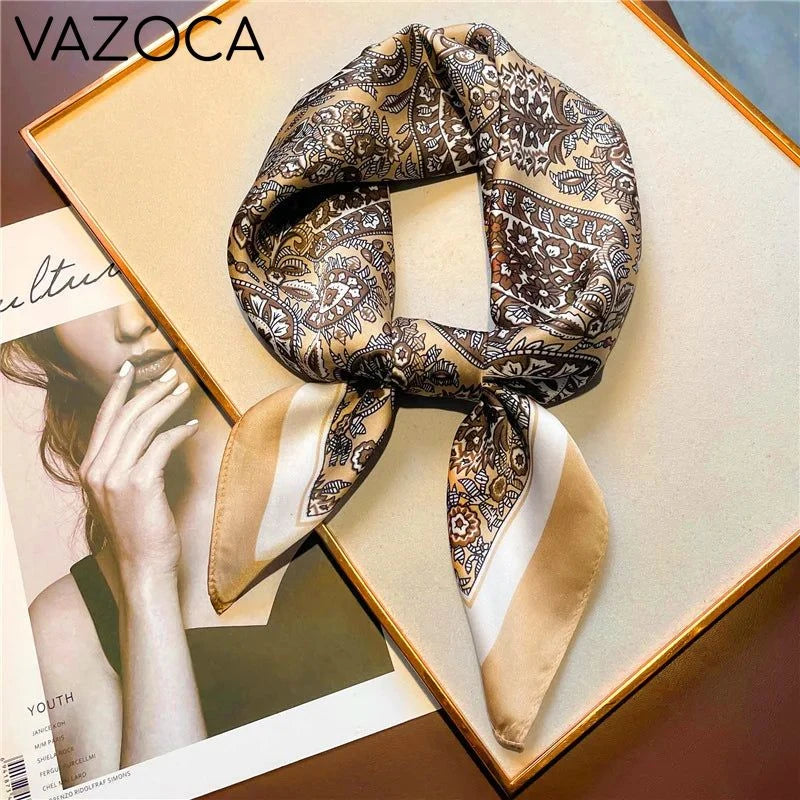 Houndstooth Printed Vintage Headscarf 31 68X68CM