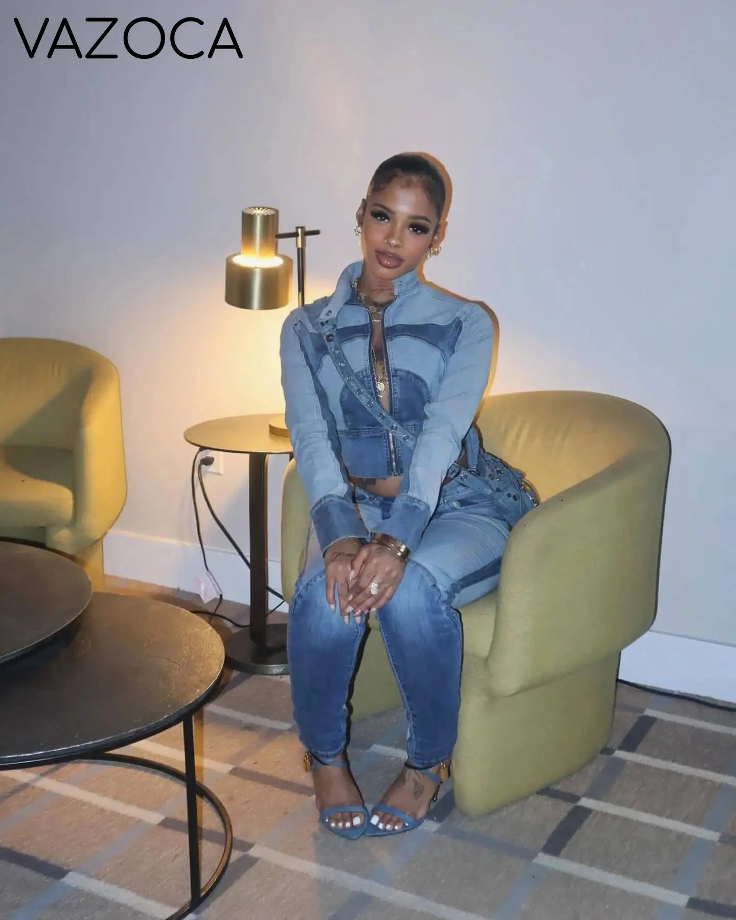 Shya Tracksuit Denim Set