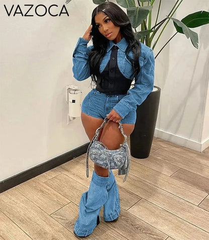 Landi Denim Tracksuit Set