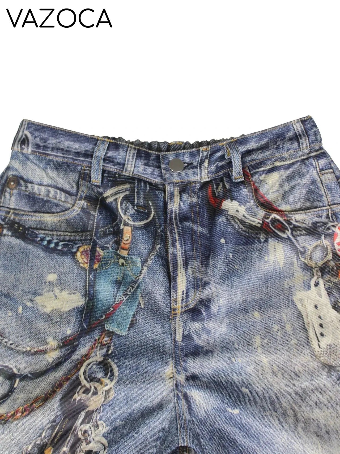 Leather 3D Print Pants
