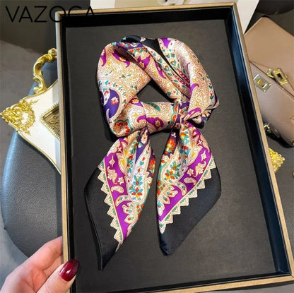 Houndstooth Printed Vintage Headscarf 13 68X68CM