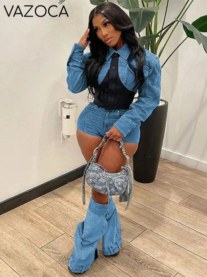 Landi Denim Tracksuit Set