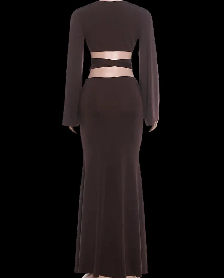 Puff Sleeve Ruched Skirt Set