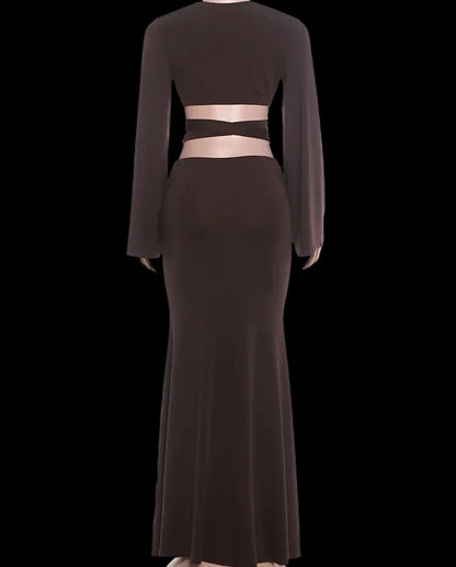 Puff Sleeve Ruched Skirt Set