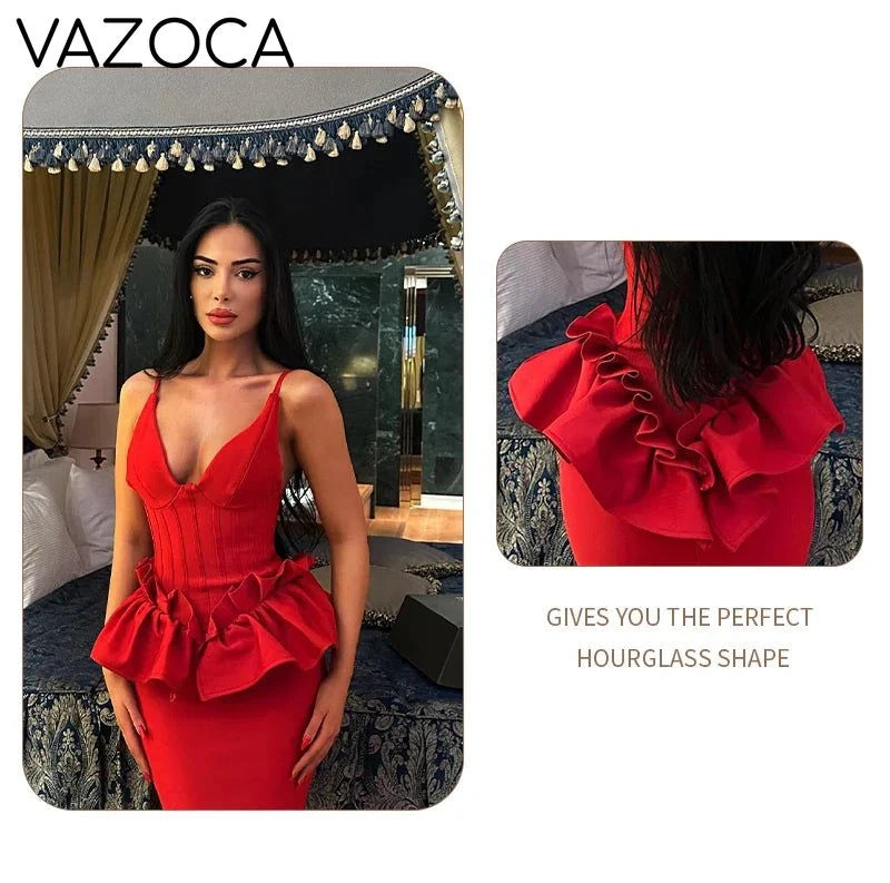 Huda Peplum Bandage Dress