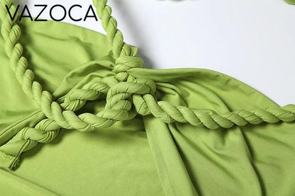 Knot Wrap Bodycon Maxi Dress