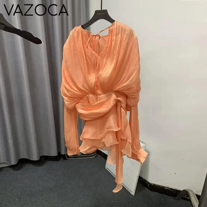 Maritza Tunic Mini Dress LIGHTORANGE