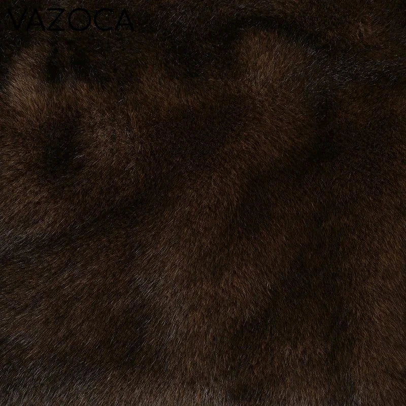 Furry Pleated Mini Skirt