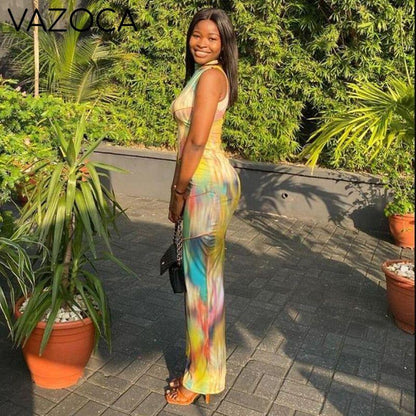 Aesthetic Tie Dye Maxi Dress