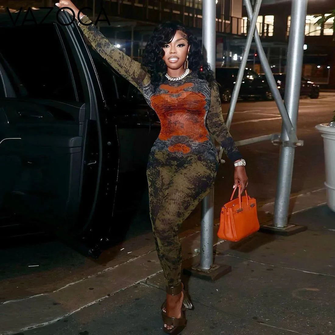 Earth Tones Illusion Jumpsuit