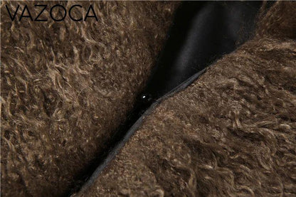 Fur V-Neck Crop Top