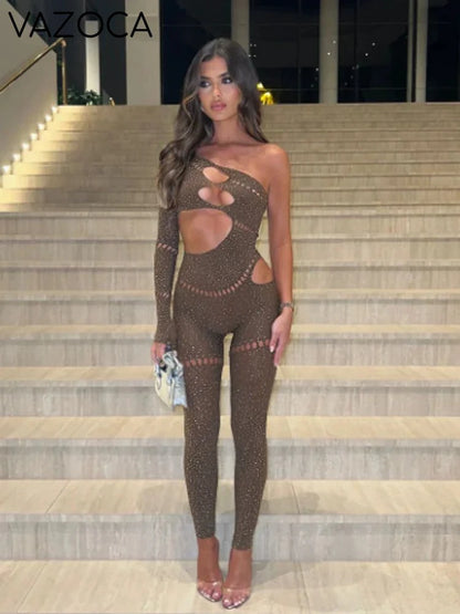 Pure Shine Rhinestone Jumpsuit