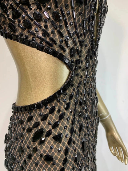 Anaya Mesh Sequins Mini Dress