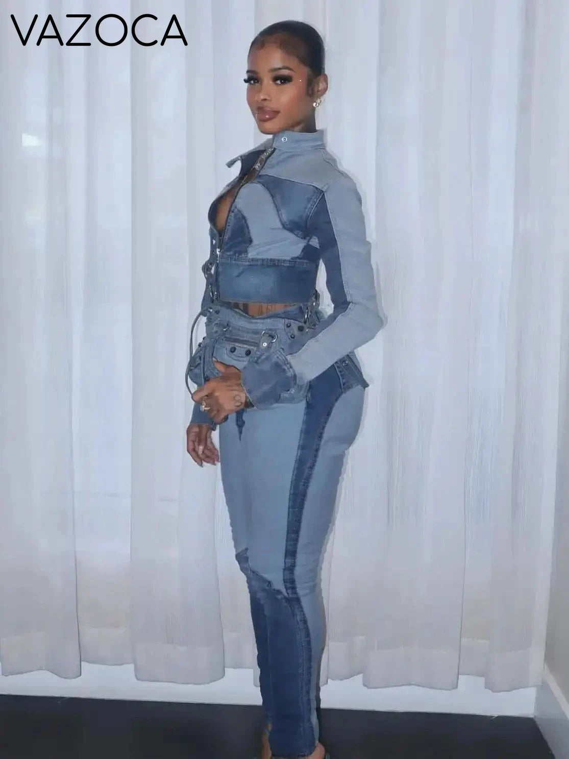 Shya Tracksuit Denim Set