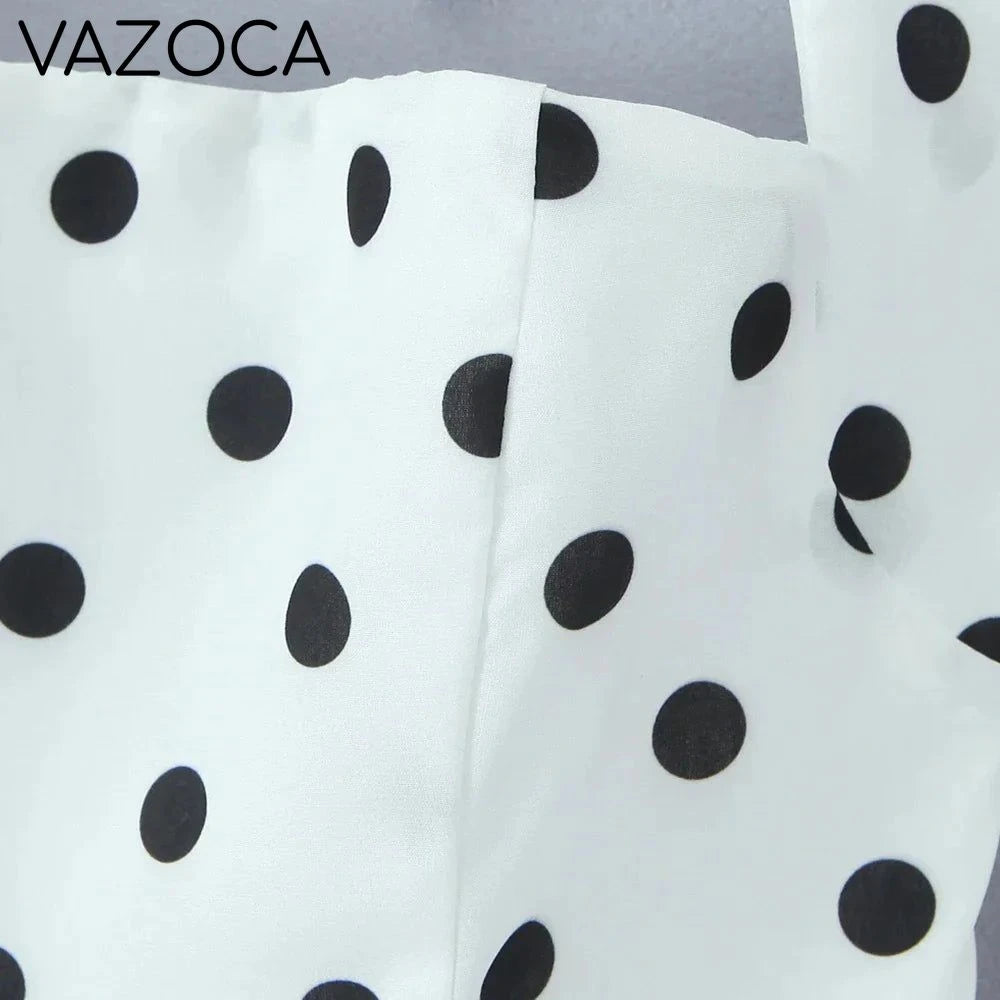 Polka Dot Puff Mini Dress