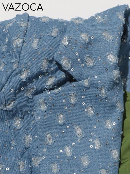 Sashes Denim Trench Coat