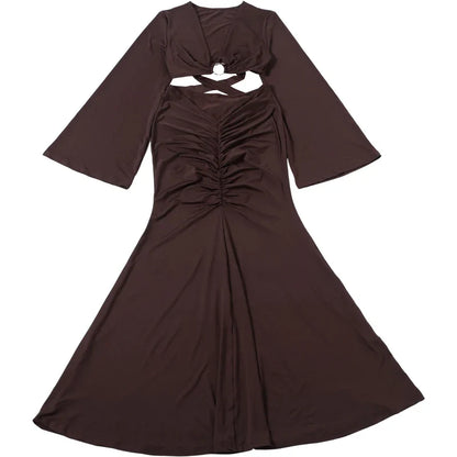 Puff Sleeve Ruched Skirt Set