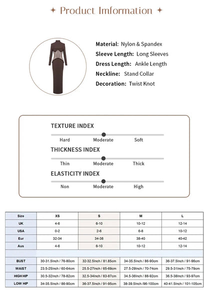 Sophistica Sheer Mesh Corset Maxi Dress