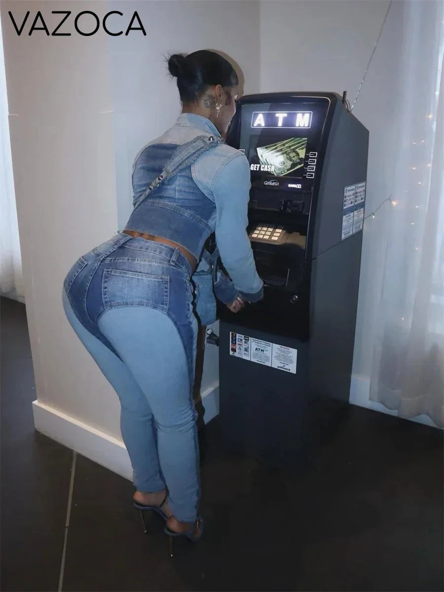 Shya Tracksuit Denim Set