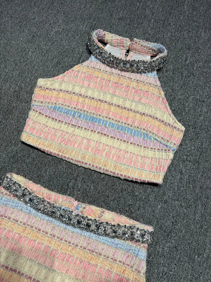 Viana Tweed Mini Skirt Set