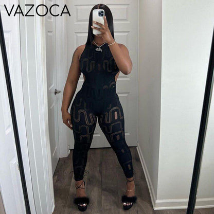 Hollow Out Backless Jumpsuit