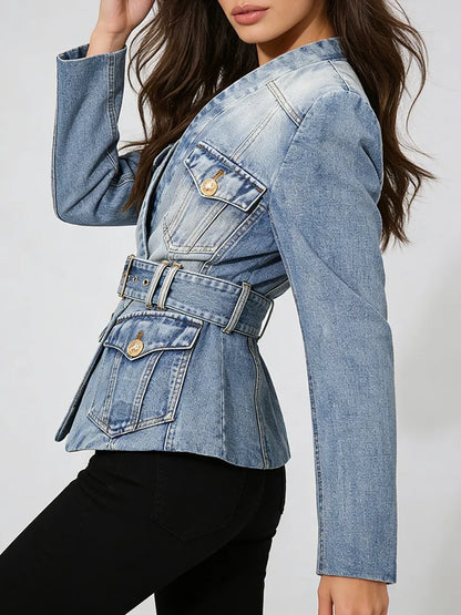 Larsa Denim Belt Jacket