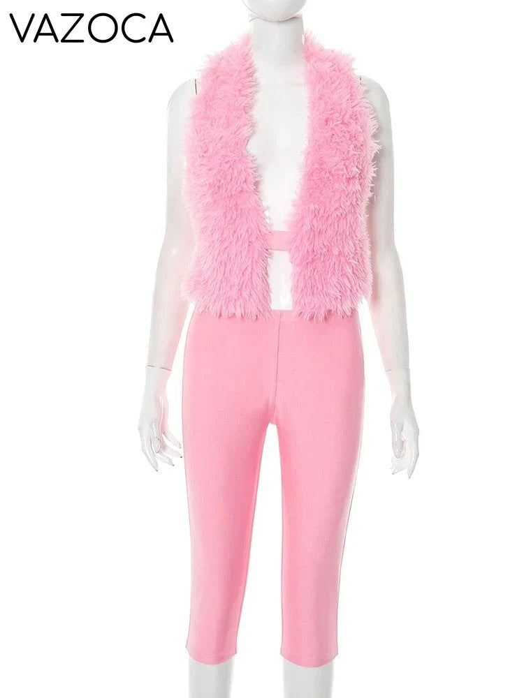 Riley Furry Short Set