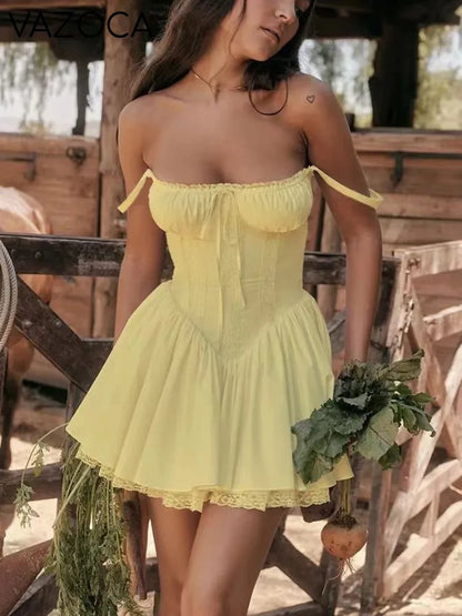 Lace Me Up Mini Dress