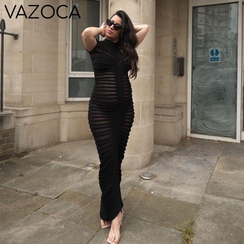 Elegant Knitted See Through Dress