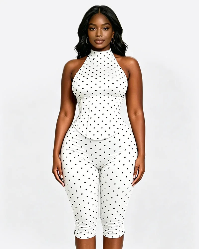 Polka Dot Corset Romper