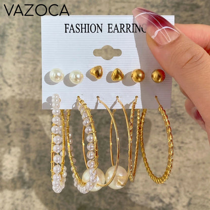 Bohemia Vintage Hoop Earring Set AY 5244304