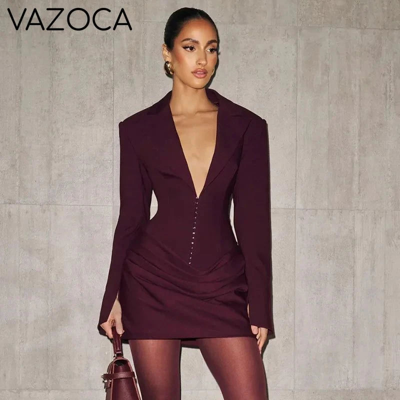 Mikayla Pleated Mini Dress
