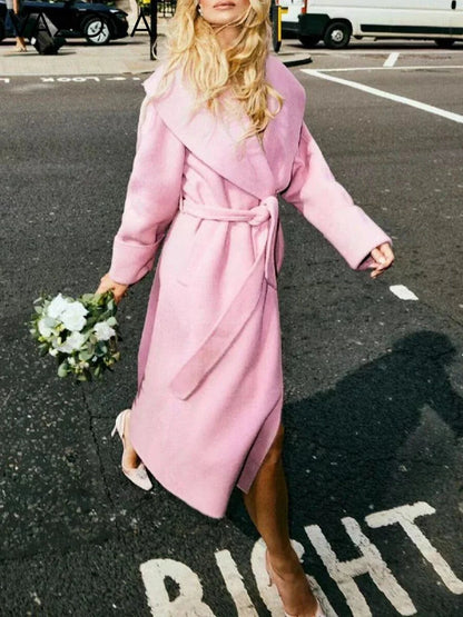 Pink Tunic Trench Coat