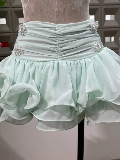 Abella Ruffles Mini Skirt Set