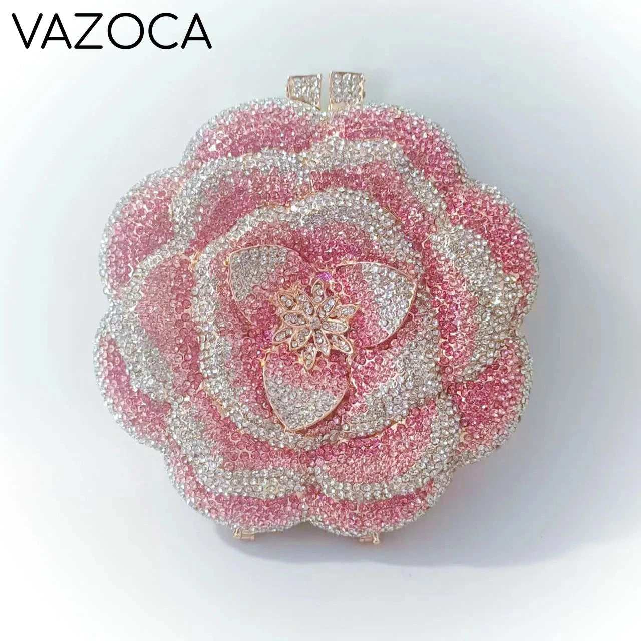 Floral Crystal Clutch Purse