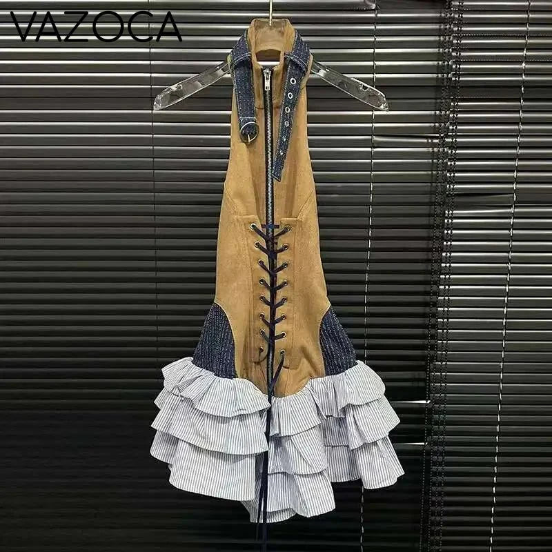 Ava Retro Rivet Mini Dress